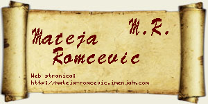 Mateja Romčević vizit kartica